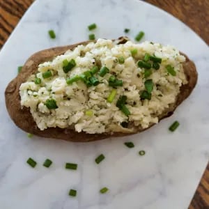 sour cream and chive twice baked potato