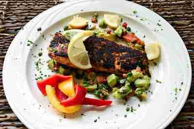 Blackened Salmon w/Avocado Salsa